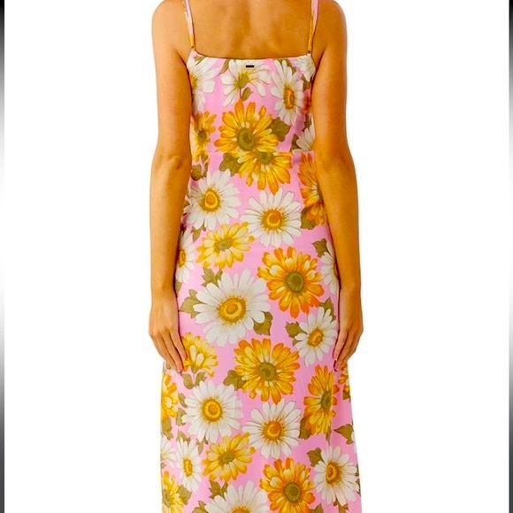O'NEILL PINK FLORAL MIDI DRESS-XS - Picture 9 of 16